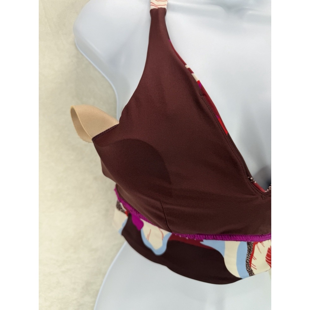 Athleta D-DD Size Small Floral Plunge Bikini Swim Top Hermosa Hero Bloom - Picture 7 of 10